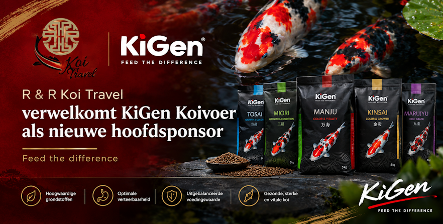 Kigen nieuwe hoofdsponsor - R & R Koi Travel